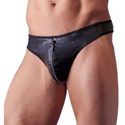 Svenjoyment Underwear Mannenstring Met Rits Met Strass-Steentjes