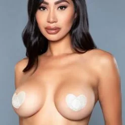 Be Wicked Heart Tepelstickers 3 Paar - Nude