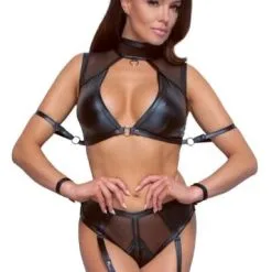 Cottelli Collection BH-set Bondage Met Bandjes - Zwart