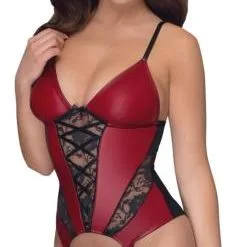 Cottelli Collection Korset Met Bandjes - Rood & Zwart