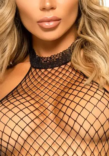 LEG AVENUE What U Want Visnet Catsuit - Zwart - Afbeelding 9