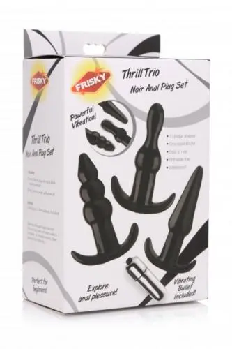 Frisky Thrill Trio Anaal Plug - Set Van 3 - Zwart - Afbeelding 2