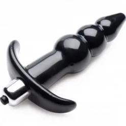 Frisky Bubbling Vibrerende Anaalplug Met Ribbels - Zwart