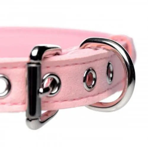 Master Series Golden Kitty Collar Met Kattenbelletje - Roze/Zilver - Afbeelding 2