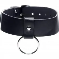 STRICT Zwarte Vegan Halsband Met Ring
