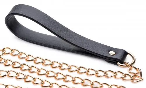 Master Series Luxe Leiband - Zwart/Goud - Afbeelding 2