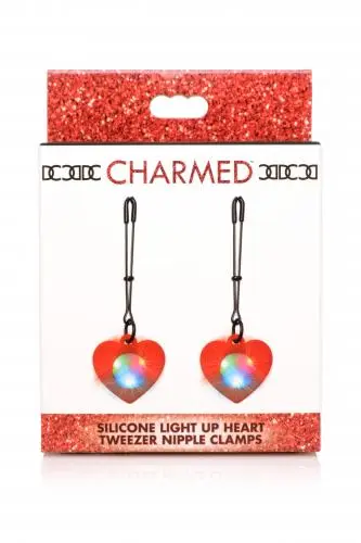 Charmed - Heart Tweezer Tepelklemmen Met LED Verlichting - Afbeelding 5