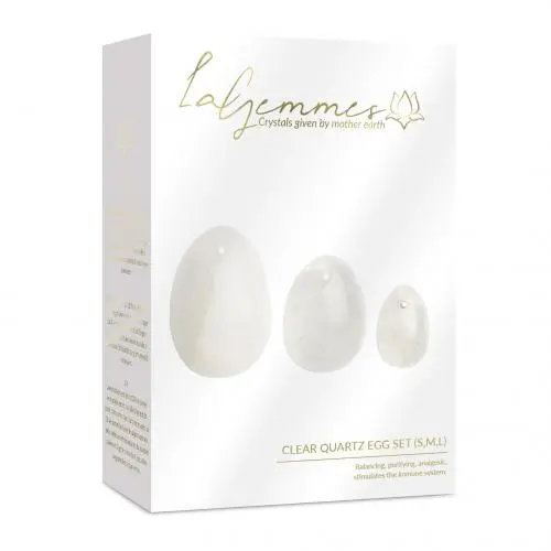 La Gemmes - 3-delige Yoni Egg Set - Bergkristal - Afbeelding 2