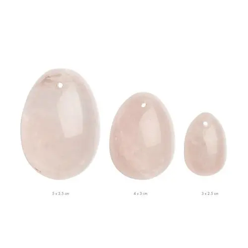 La Gemmes - 3-delige Yoni Egg Set Rose - Rozenkwarts
