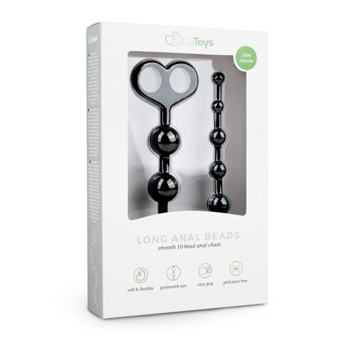 Easytoys Anal Collection Anaal Kralen - Lang, Zwart - Afbeelding 2