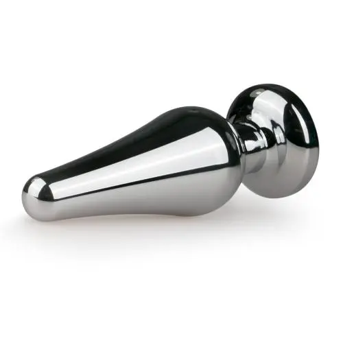 Easytoys Anal Collection Zilverkleurige Metalen Buttplug Met Roze Diamant - Afbeelding 3