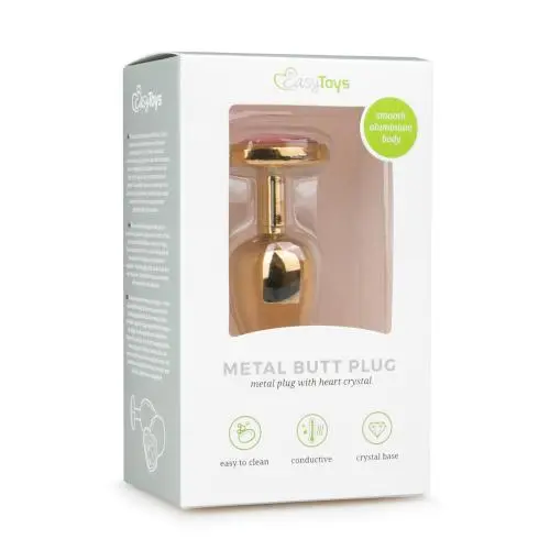 Easytoys Anal Collection Metalen Buttplug Met Roze Hartje - Afbeelding 2