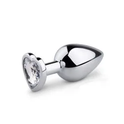 Easytoys Anal Collection Metalen Buttplug Met Hartje - Zilverkleurig