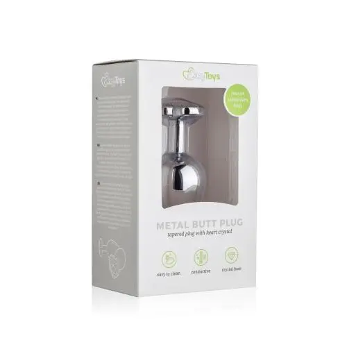 Easytoys Anal Collection Metalen Buttplug Met Hartje - Zilverkleurig - Afbeelding 6