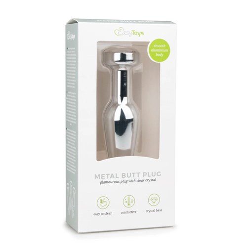 Easytoys Anal Collection Metalen Buttplug Met Diamant - Zilverkleurig - Afbeelding 2