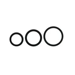 Easytoys Men Only Cockring Set - Drie Maten - Zwart