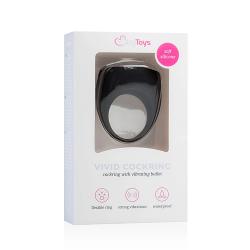 Easytoys Men Only Vivid Cockring Met Mini Bullet - Zwart - Afbeelding 5