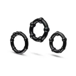EasyToys Online Only Cockring Set Super Stretch - Zwart