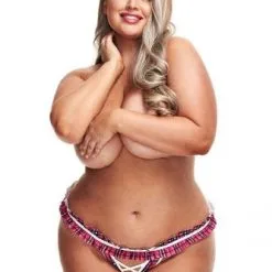 Teacher's Pet Sexy Schoolmeisje String Met Open Kruis - Roze