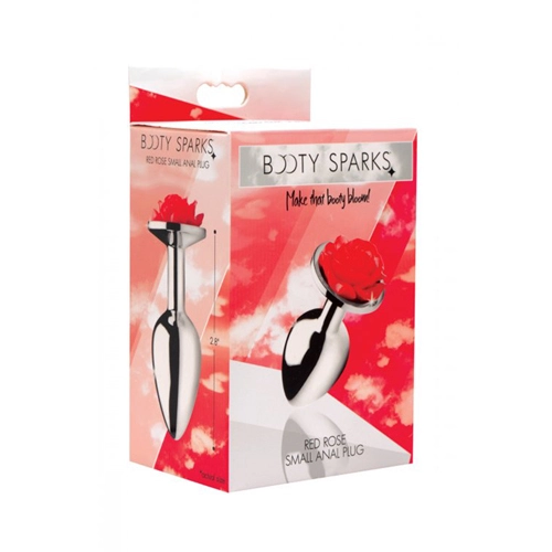 Booty Sparks Red Rose Buttplug - Small - Afbeelding 4