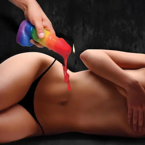 Master Series Pride Pecker Druipkaars - Regenboog - Afbeelding 2