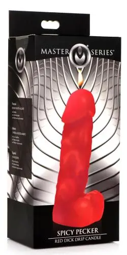 Master Series Passion Pecker Penis Druipkaars - Rood - Afbeelding 3