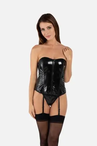 Christine Le Duc Korset & String Dark Desire - Zwart