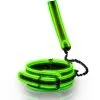 Ouch! Halsband Met Riem - Glow In The Dark - Neon Groen/Zwart